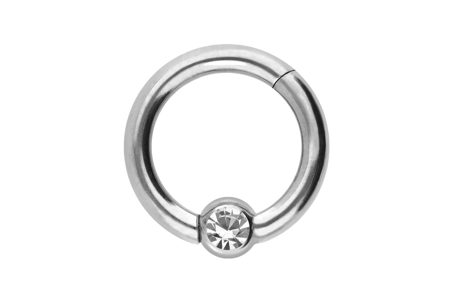 Chirurgenstahl Segmentring Clicker Piercing KRISTALL ++SALE++